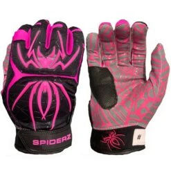 2020 Spiderz Hybrid Batting Gloves: Black/Pink