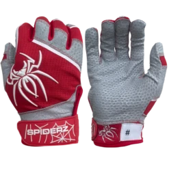 2022 Spiderz PRO Model Batting Gloves: Red/White