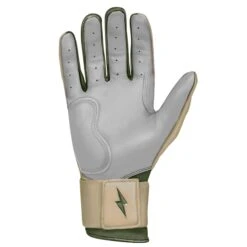 Bruce Bolt Premium Pro Military Series Long Cuff Batting Gloves: Beige -Baseball Supply Shop IMG 0883