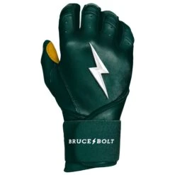 Bruce Bolt PREMIUM PRO Long Cuff Batting Gloves: Green 12 Bruce Bolt PREMIUM PRO Long Cuff Batting Gloves: Green -Baseball Supply Shop LC GRNG RIGHT