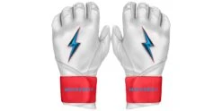 Bruce Bolt PREMIUM PRO BRINSON Series Long Cuff Batting Gloves: White