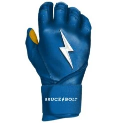 Bruce Bolt PREMIUM PRO Long Cuff Batting Gloves: Royal -Baseball Supply Shop LC ROYG RIGHT