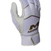Miken Softball MK7X Adult White And Gold Batting Gloves: MBGGLD-WHT -Baseball Supply Shop MBGGLDwhite1
