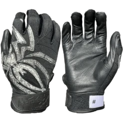Limited Edition Spiderz PRIZM Batting Gloves: Black Mamba
