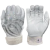 2022 Spiderz PRIZM Batting Gloves: White/Silver -Baseball Supply Shop PRIZM WhiteSilver