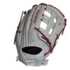 Miken Pro Series 13.5" Slow Pitch Fielding Glove - White/Scarlet: PRO135WS