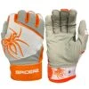 2022 Spiderz PRO Model Batting Gloves: White/Orange -Baseball Supply Shop PROWhiteOrange