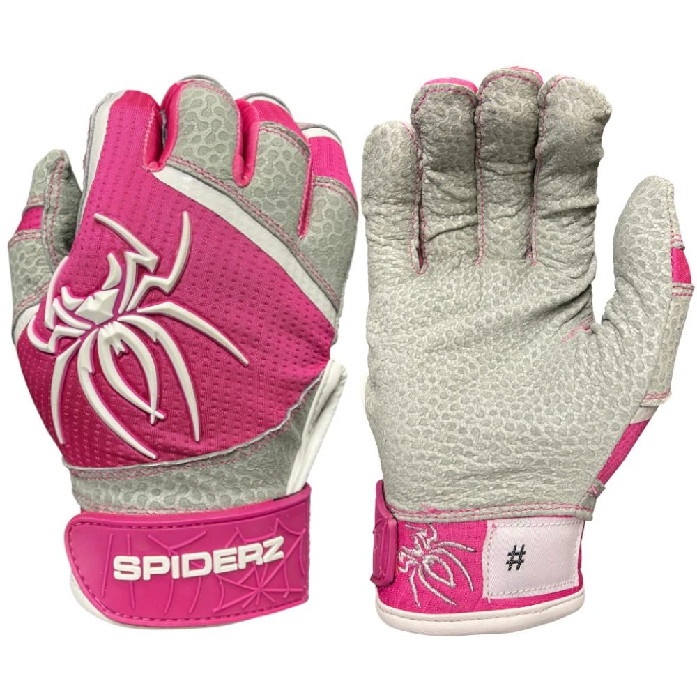 2022 Spiderz PRO Model Batting Gloves: Pink/White 3 2022 Spiderz PRO Model Batting Gloves: Pink/White