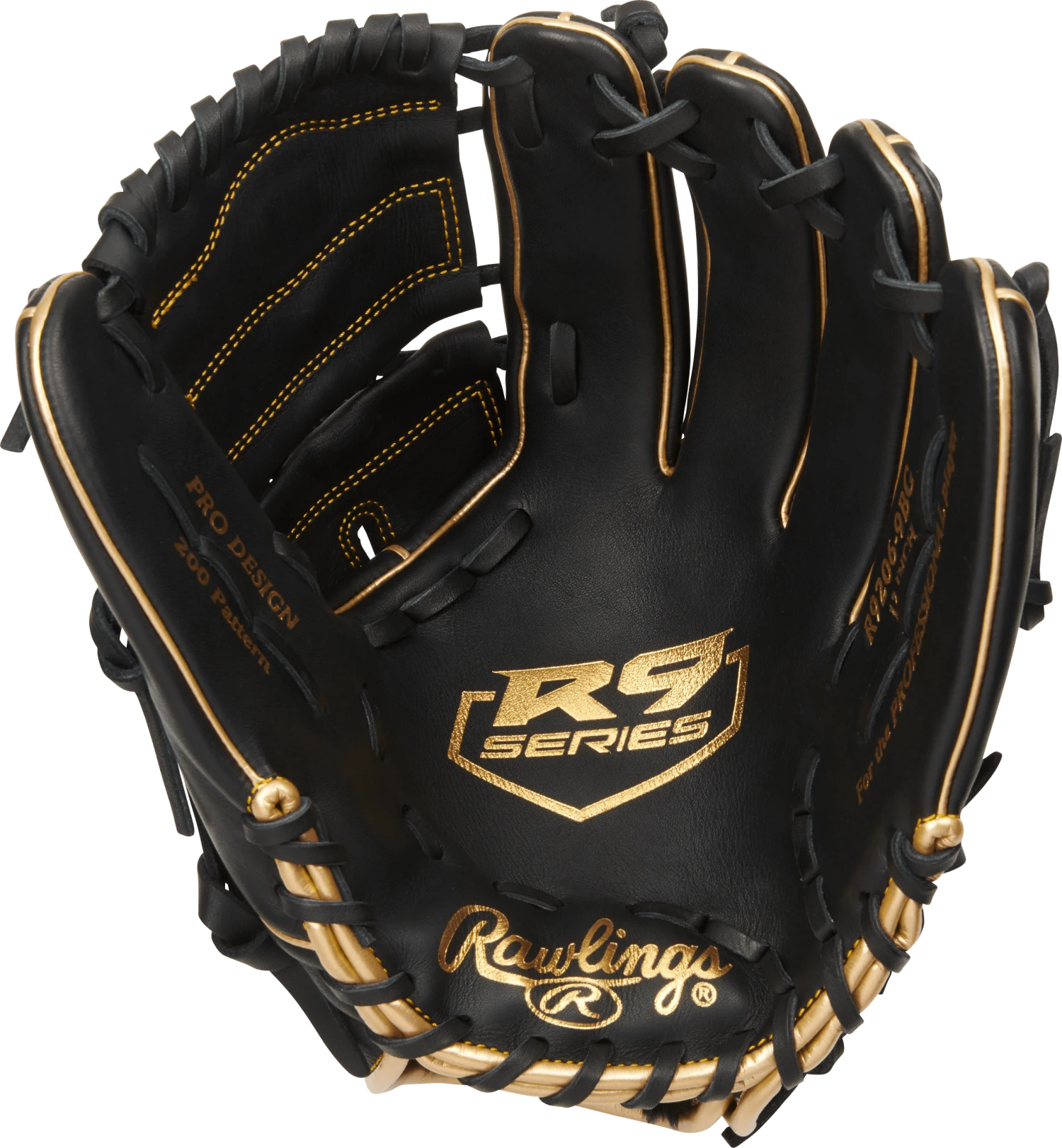 Rawlings R9 12" Infield/Pitcher's Baseball Glove: R9206-9BG 4 Rawlings R9 12" Infield/Pitcher's Baseball Glove: R9206-9BG - Image 2