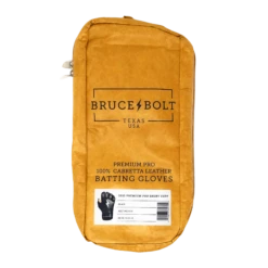 Bruce Bolt PREMIUM PRO Short Cuff Batting Gloves: Black -Baseball Supply Shop SC BLKG BAG