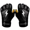 Bruce Bolt PREMIUM PRO Short Cuff Batting Gloves: Black -Baseball Supply Shop SC BLKG HERO