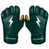 Bruce Bolt PREMIUM PRO Short Cuff Batting Gloves: GREEN -Baseball Supply Shop SC GRNG HERO