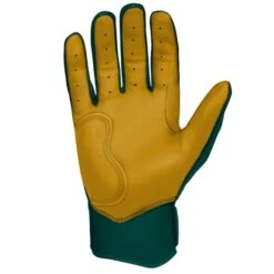 Bruce Bolt PREMIUM PRO Short Cuff Batting Gloves: GREEN -Baseball Supply Shop SC GRNG PALM