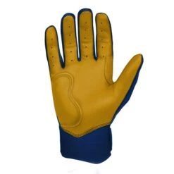 Bruce Bolt PREMIUM PRO Short Cuff Batting Gloves: Navy -Baseball Supply Shop SC NVYG PALM