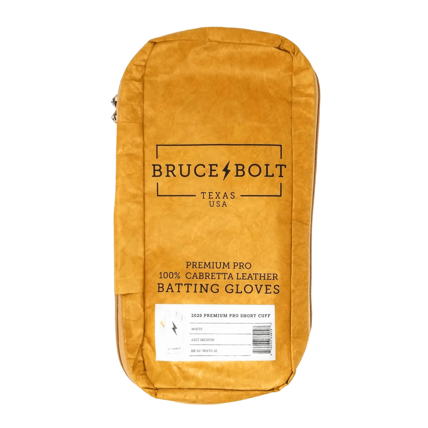 Bruce Bolt PREMIUM PRO Short Cuff Batting Gloves: White 9 Bruce Bolt PREMIUM PRO Short Cuff Batting Gloves: White - Image 7