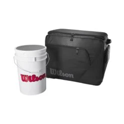 Wilson Coaches Ball Bucket Roller Bag: WB5710701 -Baseball Supply Shop WB5710701 3 Wilson Ball Bucket Bag Black.png.cq5dam.web .1200.1200