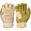 2021 Spiderz HYBRID Small Batch Batting Gloves: White/Gold 2 2021 Spiderz HYBRID Small Batch Batting Gloves: White/Gold -Baseball Supply Shop WhiteGold