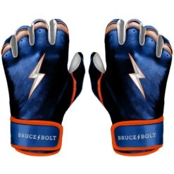 Bruce Bolt PREMIUM PRO NIMMO Short Cuff Batting Gloves: Blue